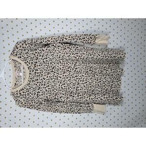 Victorias Secret Cheetah Leopard Waffle knit sleep dress pajama nightgown MED